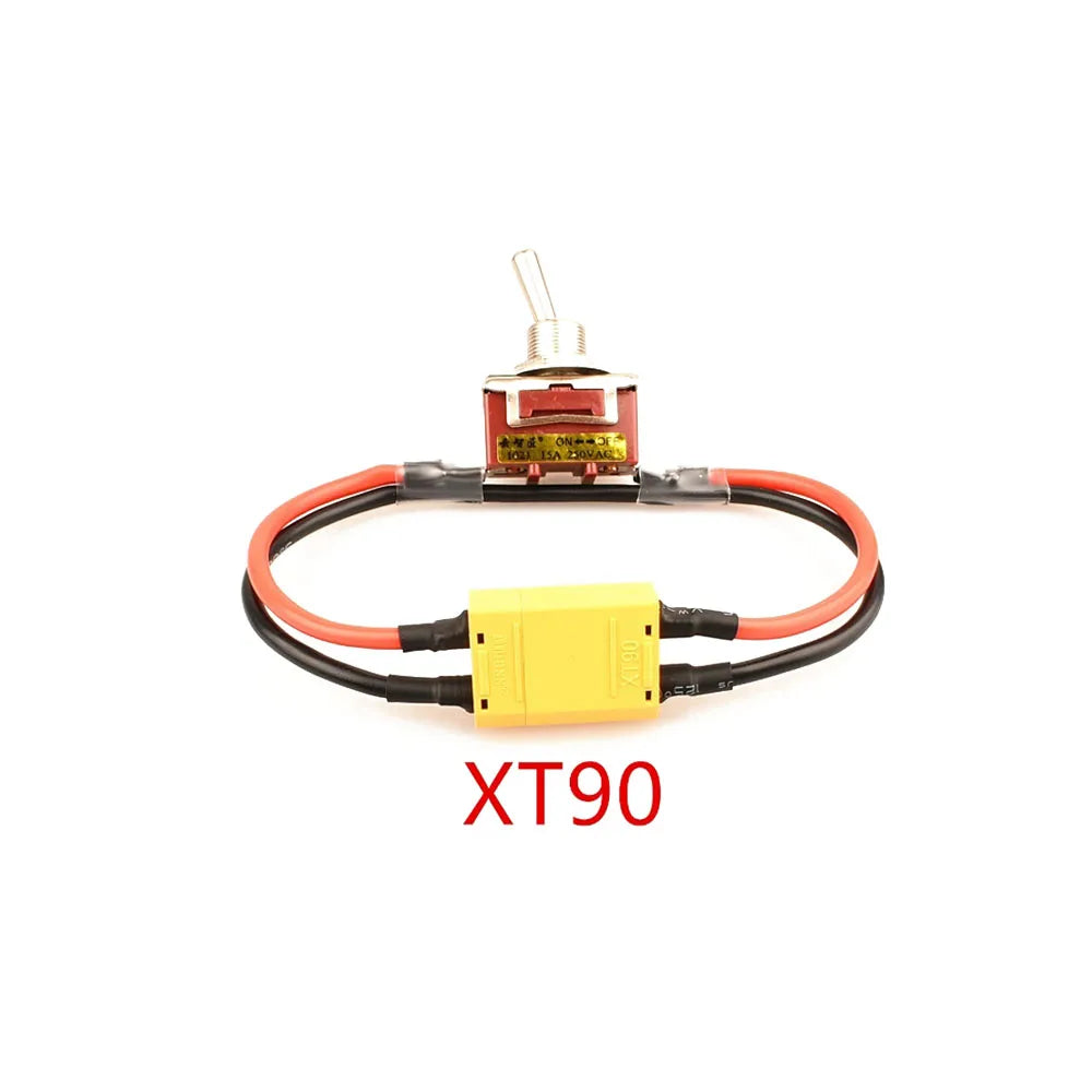XT30/XT60/XT90/T-Plug Power High Current High Load Switch ON-OFF Toggle 12AWG for eBike RC Airplane ESC Motor Connecting Adapter Vue