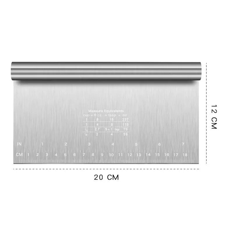 Stainless Steel Cake Scraper DIY Dough Pastry Spatula Buttercream Edge Smoother Cake Decorating Tools Baking Accessories Vue 20cm
