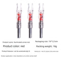 Archery New Snap‑on LED Lighted Arrow Nock 6.2mm ID with On‑Off Switch Shooting Replacement Accessory Tool‑free Vue Red