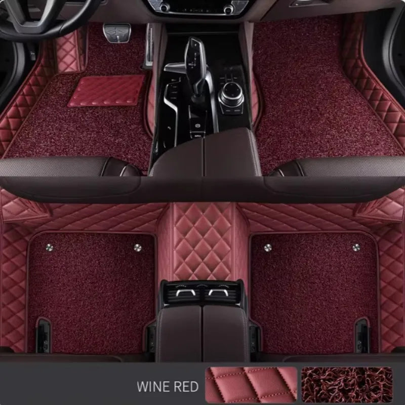 For Smart Forfour Auto New Models Double layer 5D Custom Car Floor Mats Carpets Foot liners car Accessories floor liners Vue