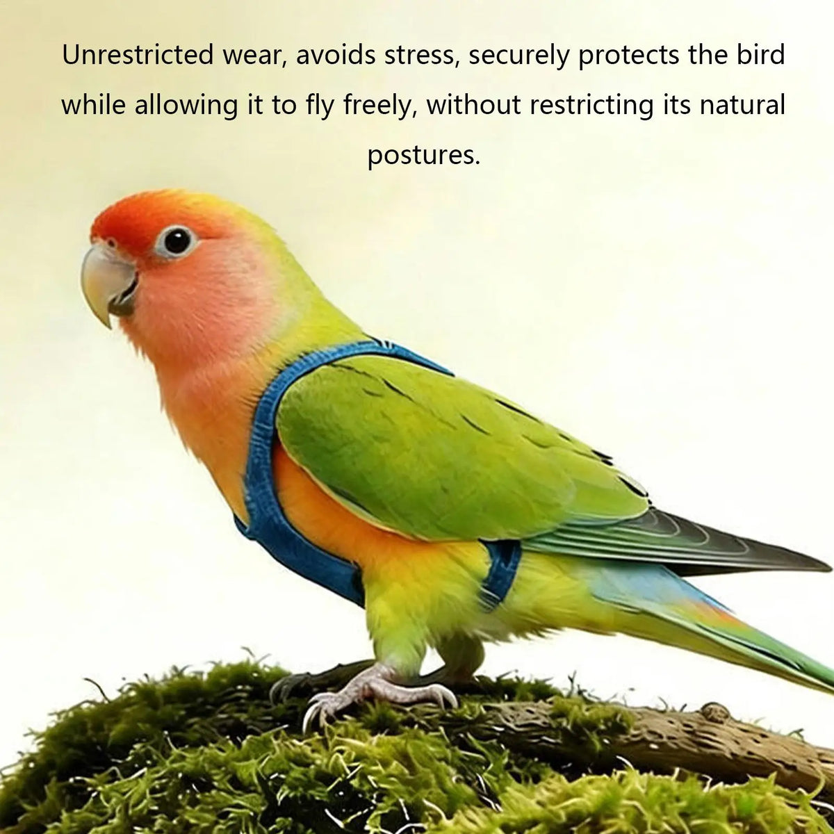 Parakeet Bird Harness Flying Training Rope Traction Straps Kit for Animal Lovers Trainers Walking Backyard Park Vet Outdoor Vue