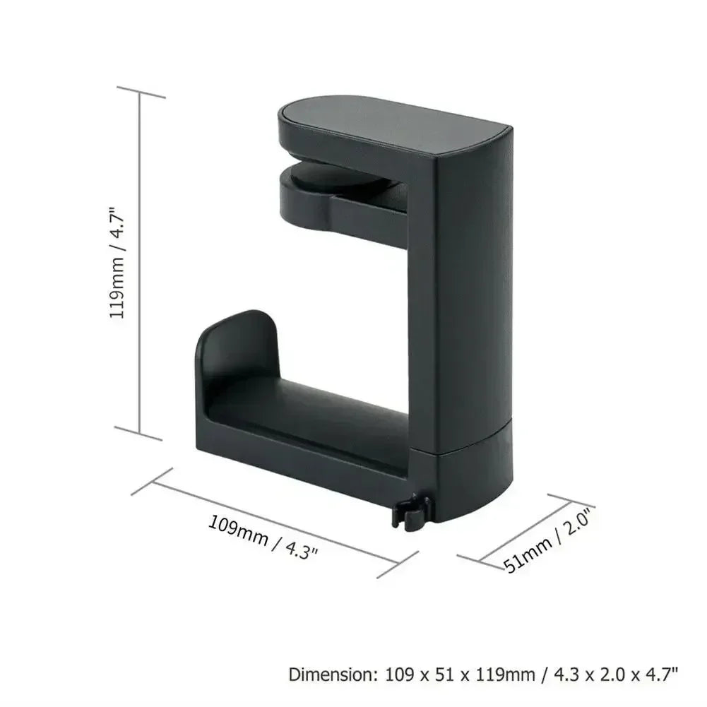360 Rotation Headphone Hook Holder Gaming Headset Stand PC Adjustable Headphone Bracket Desk Hanger with Cable Clip Universal Vue