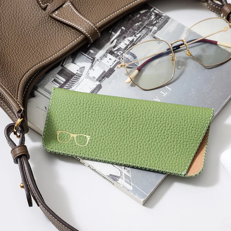 1PCS Unisex Soft Glasses Protective Case Cover Sunglasses Case Box Glasses Bag Eyewear Protector Reading Eyeglasses Pouch Vue Green