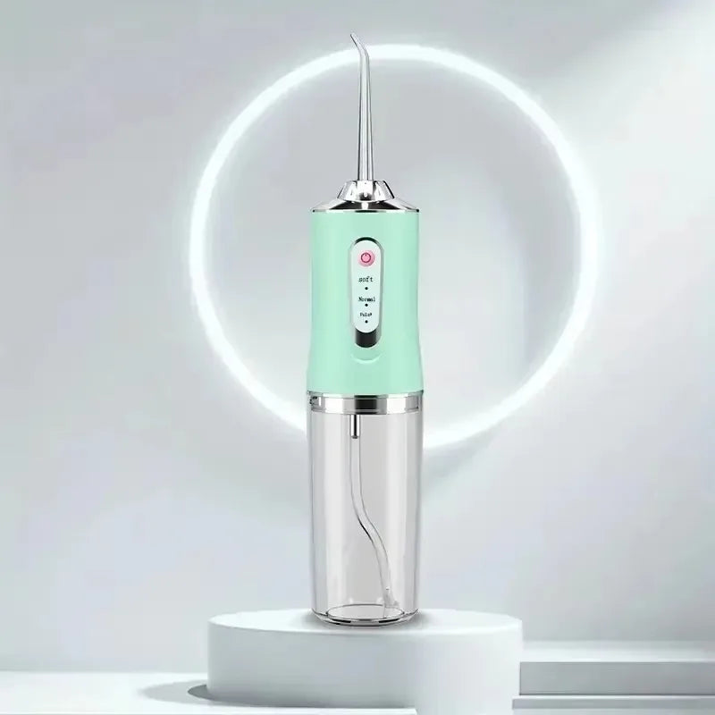 Portable Smart Electric Oral Irrigator Water Flosser 3 Modes Rechargeable Dental Water Jet Irrigator Dental Teeth Cleaner Vue green