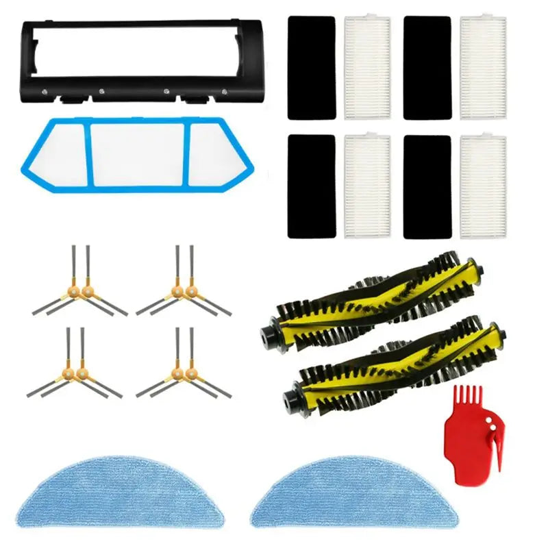 ABKW-Vacuum Sweeping Main Brush Mop Cloth Side Brush Sponge Filter Set For Neatsvor X500 Removable Household Appliances Parts Vue As Shown