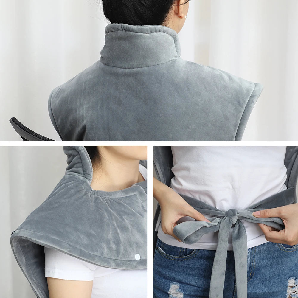 Electric Heating Shawl Pad 10-Gear Temp Control 60×90cm Electric Heating Shawl Vue