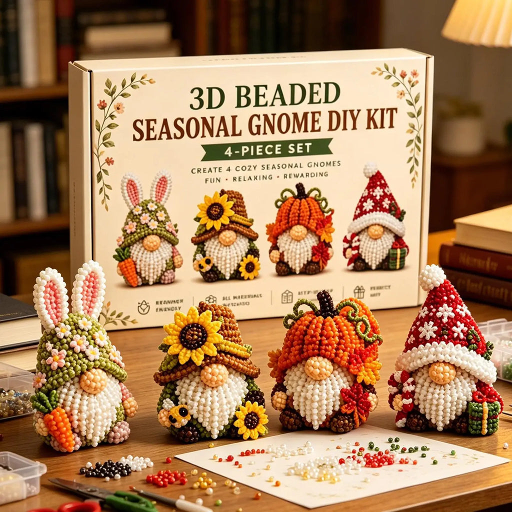 Funny Dwarf Bead Craft Kit, DIY Handmade Desk Decor Set, Creative Beading Activity for Home School Classroom Office Workshop Vue