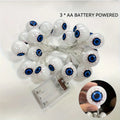 Halloween Eyeball LED String Light Battery Operated Spooky Horror Hanging Glow Decor Prop For Home Haunted House Holiday Party Vue 3m 20LED