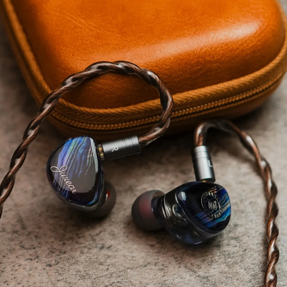 JUZEAR Clear HiFi IEM 10mm LCP Dynamic Driver Monitor Earbuds HiFi In-Ear Monitor Vue