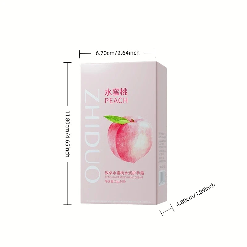 Plant-Based Fragrance Peach Moisturizing Cream, Suitable for Dry Hands and Full Body Care, Portable Travel Size, Perfect Gift for Women on Valentine's Day/Mother's Day Vue