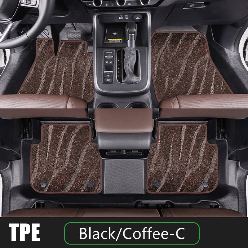 TPE Car Floor Mat For Honda Accord 2008-2013, 2014-2017,2018-2022,2023 Wear-resistant Carpet Floor interior Decor Styling Ideas Vue black coffee-C 10th Accord Gasoline