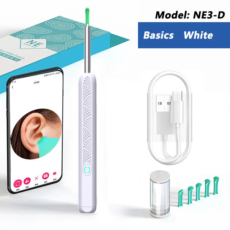 Ear Cleaning Tools Ear Care Visual Ear Wax Cleaner with Camera Safe Earwax Removal Endoscope with 5M Camera Luminous Otoscope Vue