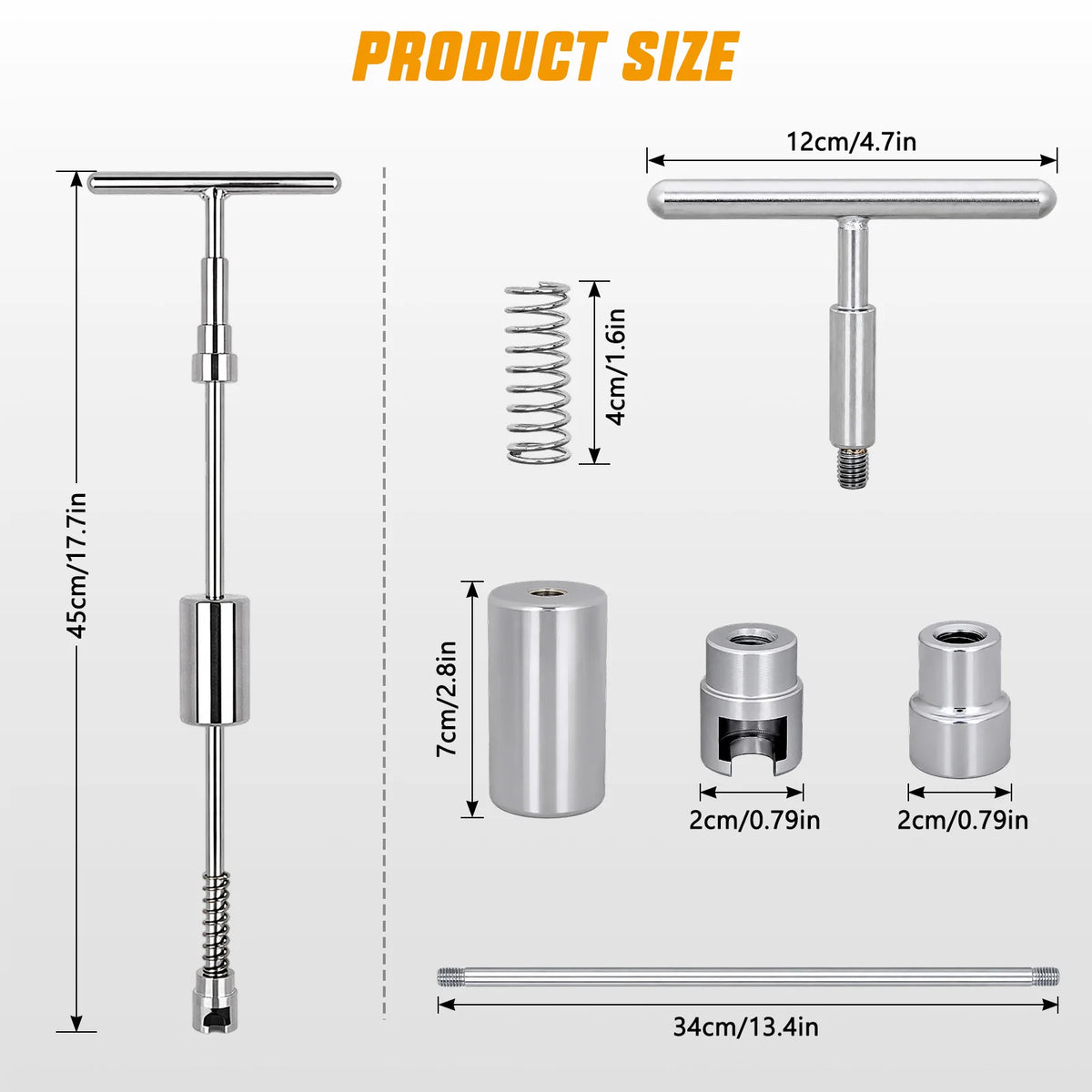 Nilight Car Dent Puller Repair Kit, Paintless Dent Removal Tool with T-Bar Slide Hammer, 2 in 1 Auto Body Dents Remover for Hail Damage Door Ding Vue A United States