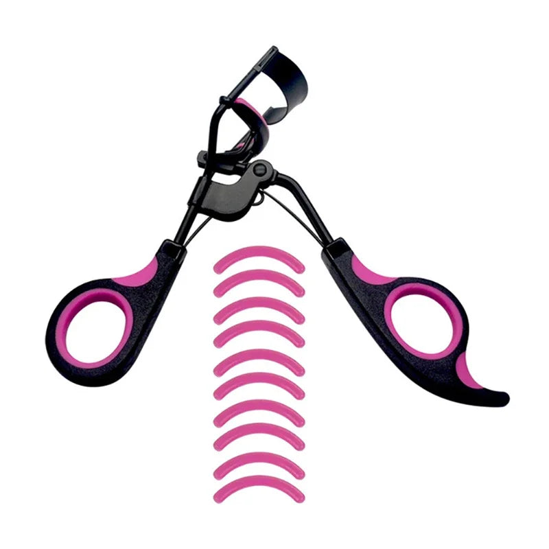 10pcs EyesEyelash Curler withReplacement Pads Curling Makeup Beauty Tools Women Professional Eyelashes Tweezers Clips Lasting Vue