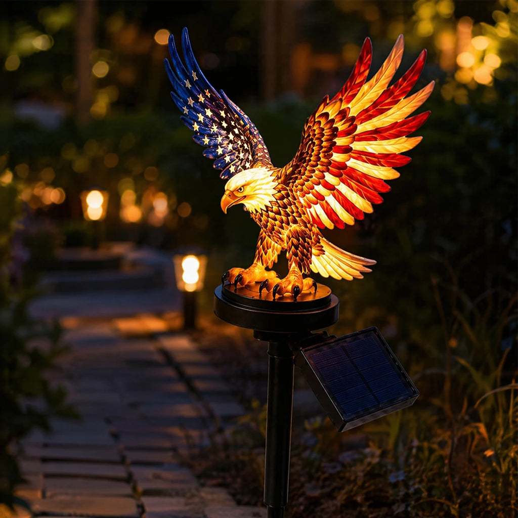 Solar Bald Eagle Stake Light | Patriotic Garden Decor Solar Garden Stake Light Vue