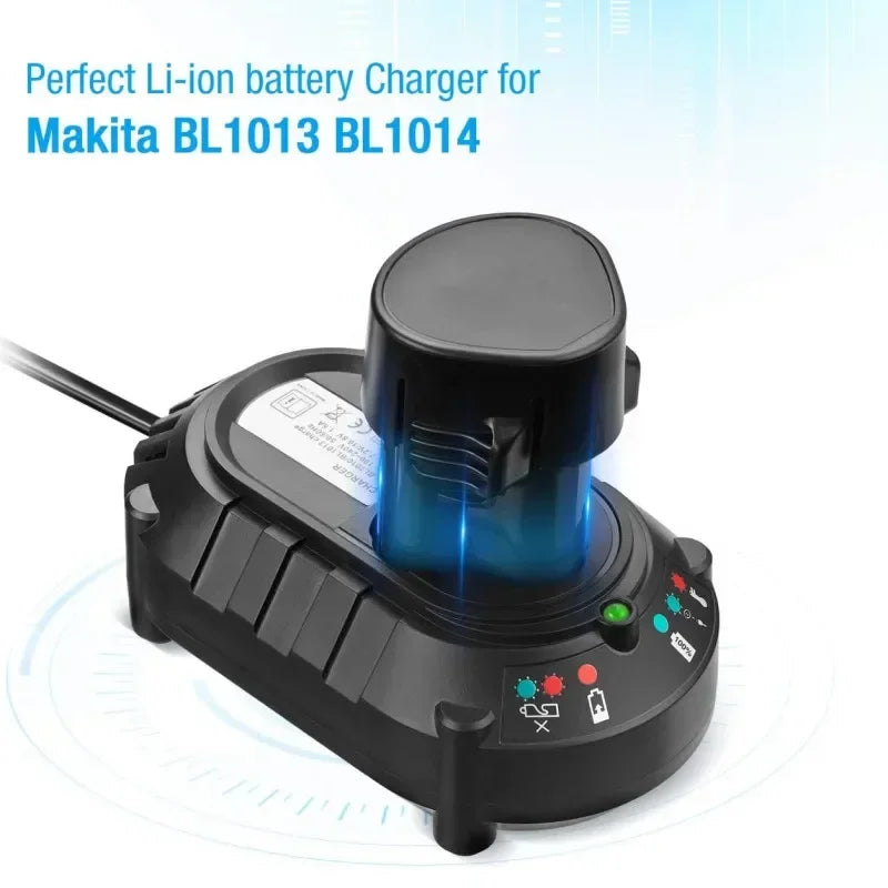 Li-ion Battery Charger For Makita 10.8V/12V Lithium Battery BL1013 DC10WA UK/US Plug Optional Vue
