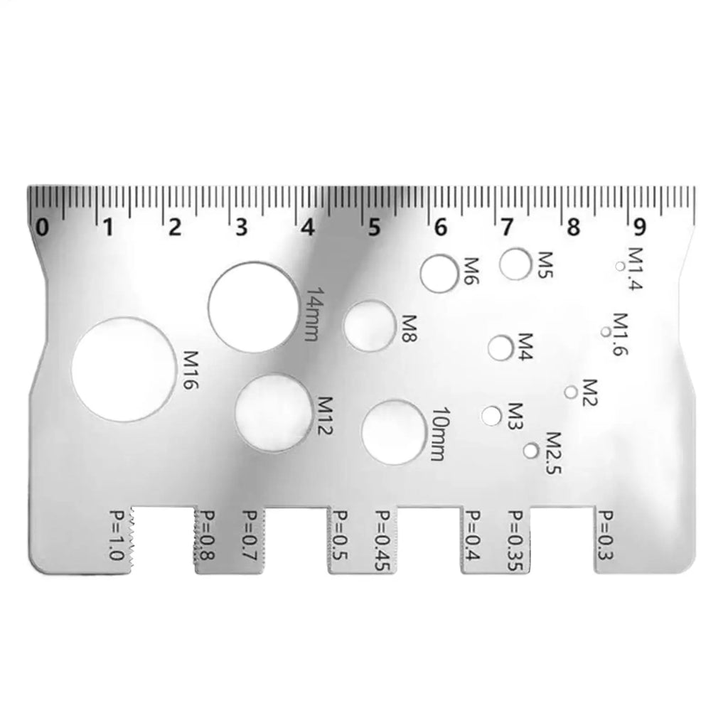 410 Stainless Steel Thread Gauge Screw Measuring Ruler Multifunctional Easy-to-Read Thread Gauge Ruler For Home Industry Repair Vue