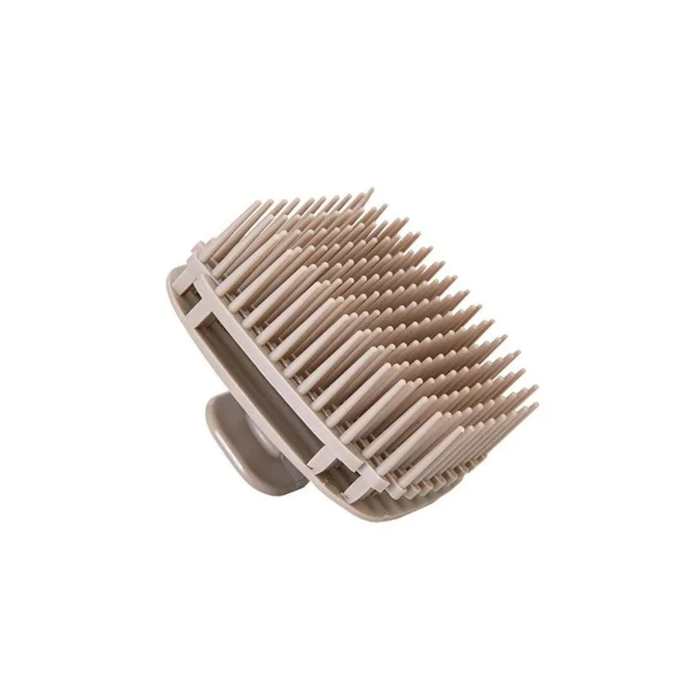 Soft Silicone Scalp Massager Shampoo Brush Square Hair Wash Comb Meridian Massage Shower Brush Home Salon Body Hair Care Tool Vue GRAY