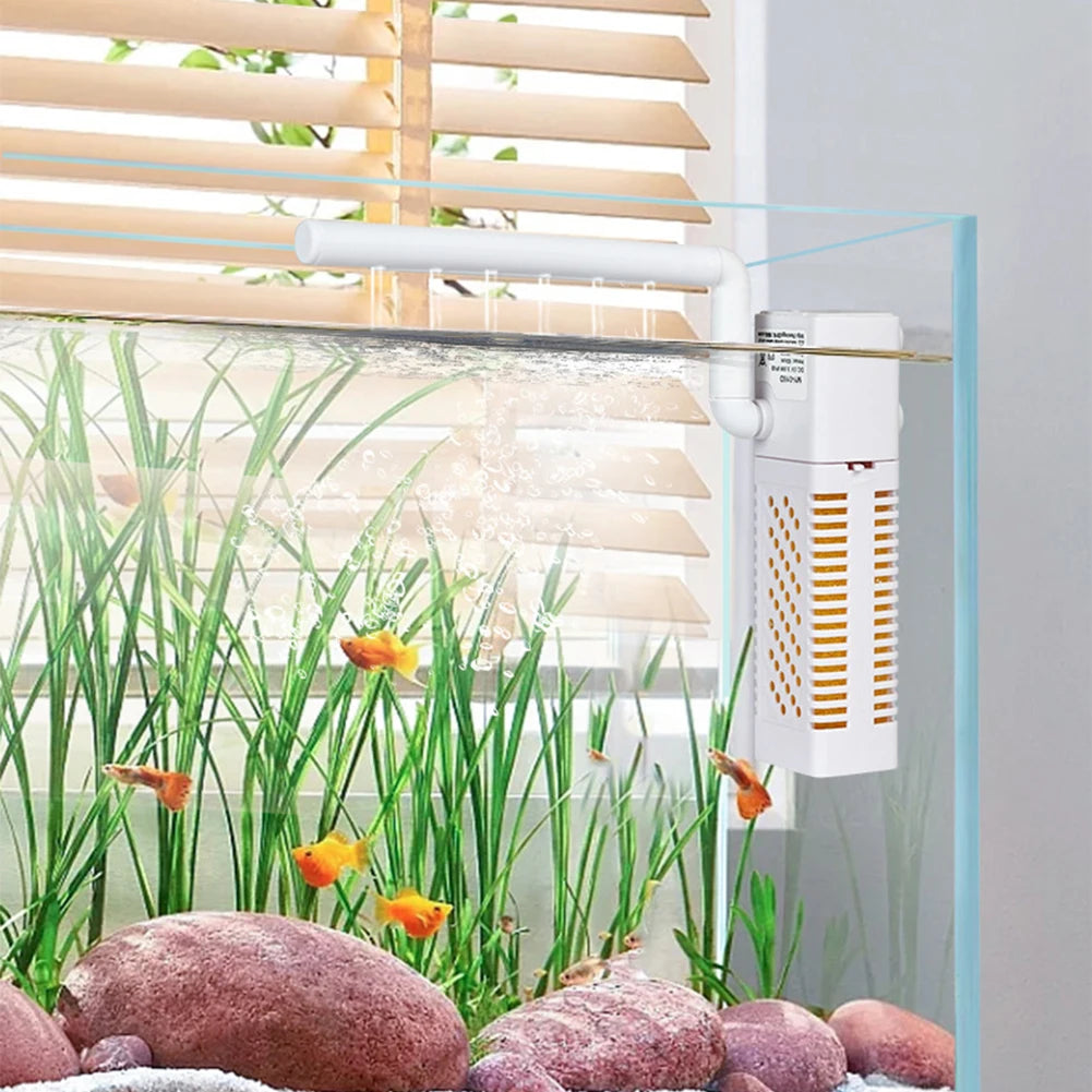 3-in-1 USB Silent Fish Tank Internal Filter & Pump | 5–30L Aquarium Internal Filter Vue