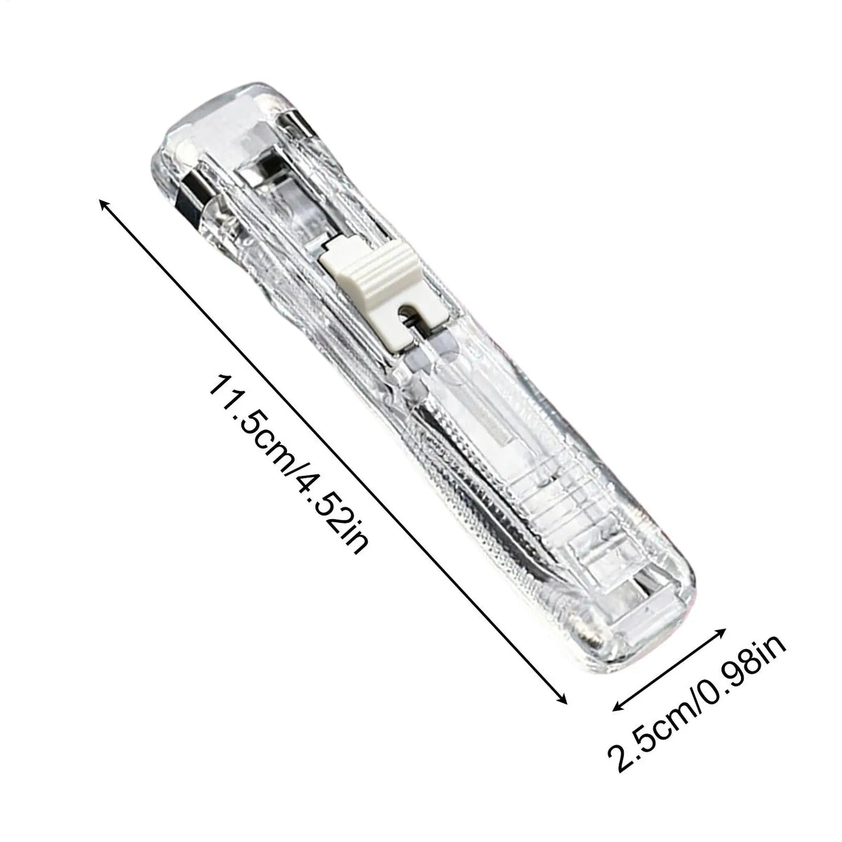Push Clip Stapler Portable Document Binding Clamp Binder Clip Dispenser for Home School Classroom Desktop Paper Organizing Vue