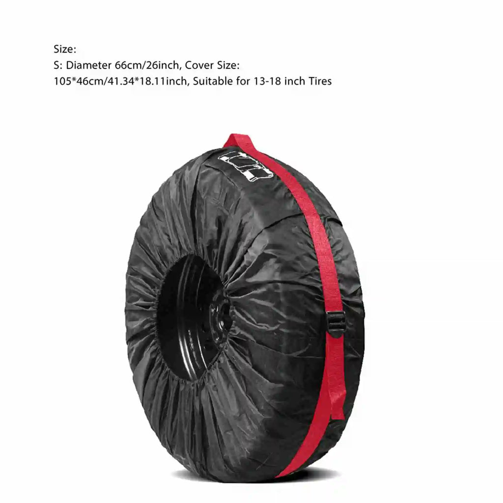 4pcs Waterproof Spare Tire Covers, Tire and Wheel Protectors for SUVs, RVs, Trailers, Trucks, Fits Tires 19'' to 23'' Vue