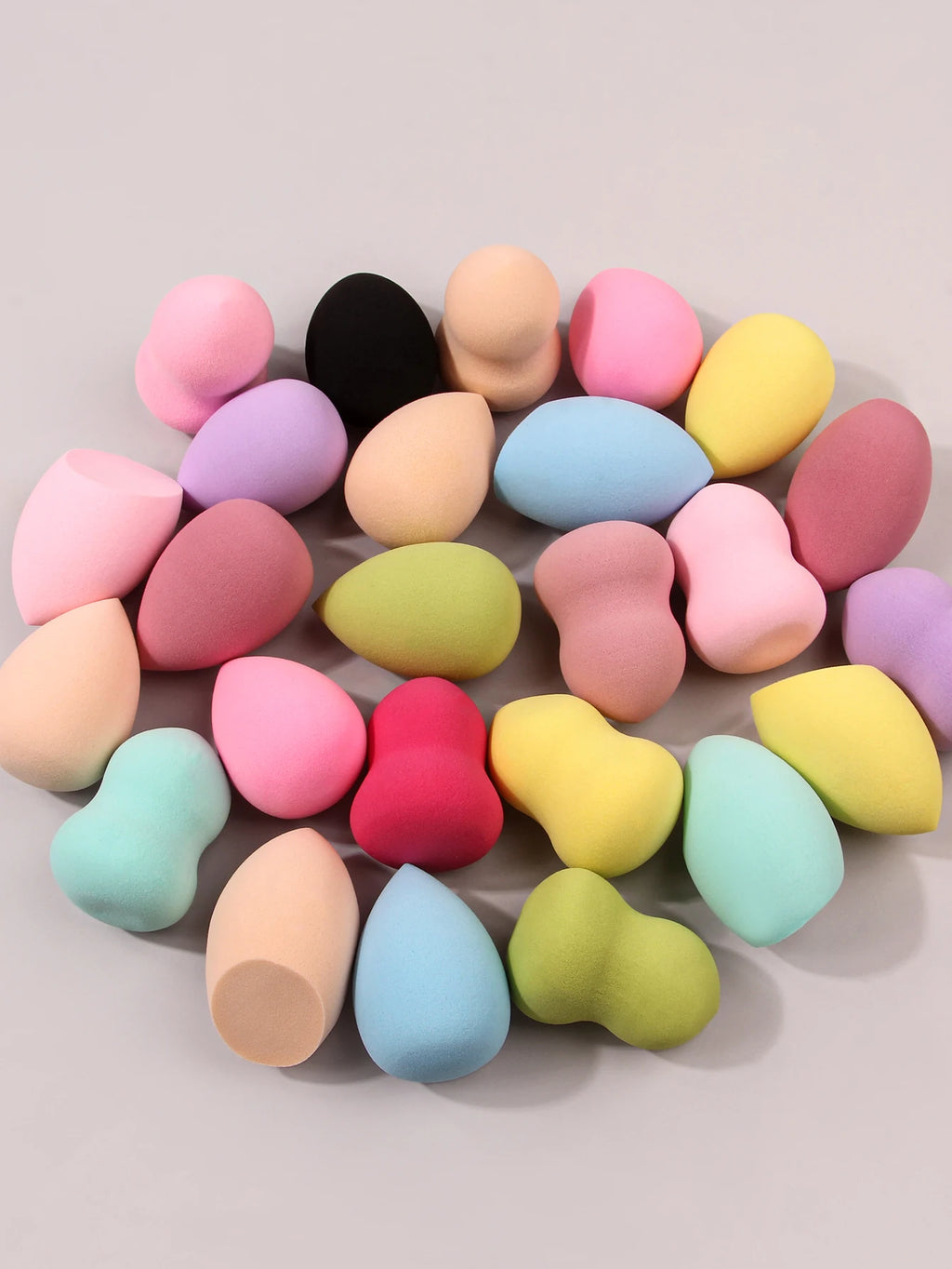 Big Size Makeup Sponge, Color Shapes Randomly Mix Colors 25pcs Water Drop Design Cosmetic Face Sponge Beauty Sponges Egg Shaped Vue