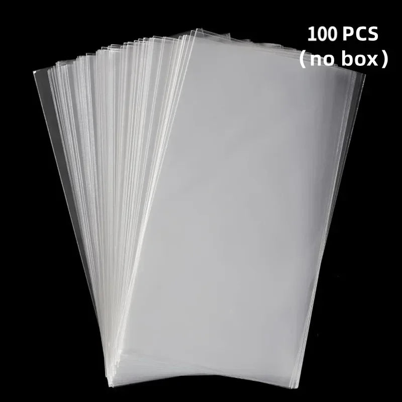 100pcs Clear Paper Money Sleeves Currency Sleeves and Holder Money Collection PVC Page of Paper Money Coin Album Holders Box Vue Only 100pcs