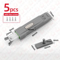 KAK 5PCS Push to Open Cabinet Catches Kitchen Buckel Locks Hidden Cabinet Handles Adjustable Damper Buffer Furniture Hardware Vue Type 2