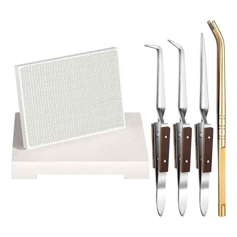 ABKW-Jewelry Welding Kit, Welding Block, Honeycomb Welding Plate, Copper Pliers, Welding Tweezers, Tools And Supplies Du Vue As Shown