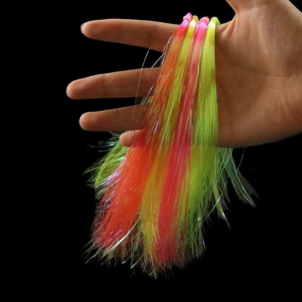DIY Accessories Fishing Lure Shining Fly Fishing Jig Hook Streamer Assist Hooks Line Fly Tying Tinsel Fly Tying Materials Vue