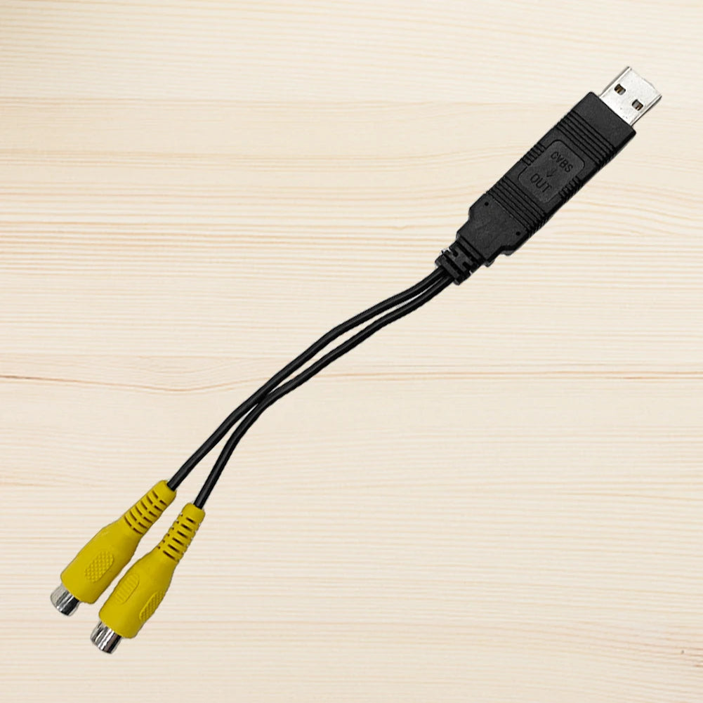 USB To CVBS USB To AV Cable 2 CVBS Output Video Output Cable DC 5V USB 2W for Android Multimedia Player Car Radio Accessories Vue