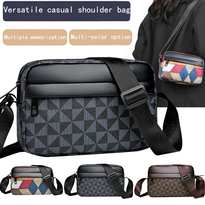 Colorblock Shoulder Bag Trendy Patchwork Crossbody Purse Mini Phone