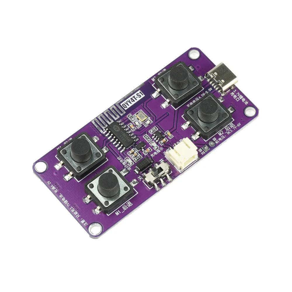 2.4G Rechargeable 4CH RC Receiver Module Kit DIY Wireless Remote Control Car Mechanical Device Part Type-C Charging Auto Pairing Vue