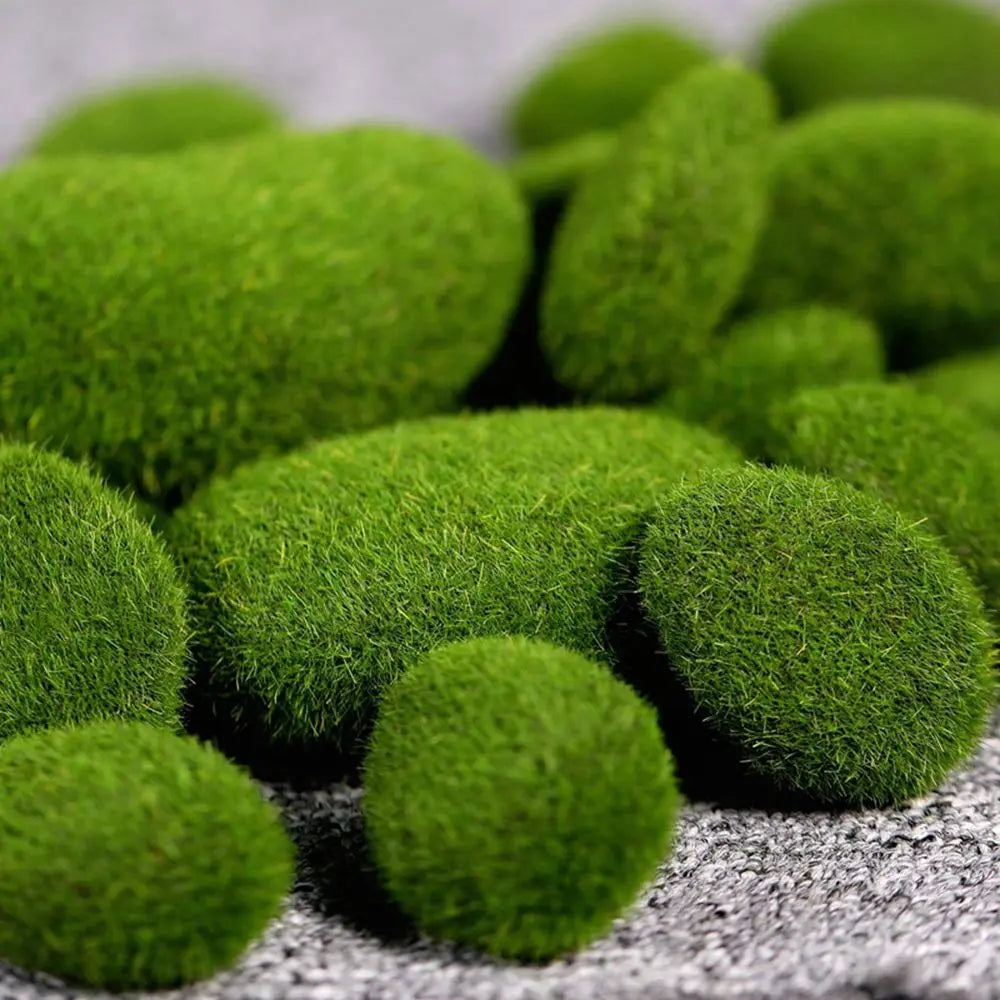 Diy Decoration Floral Arrangements Wall Decor Faux Green Moss Artificial Moss Rocks Simulation Plant Artificial Green Moss Ball Vue