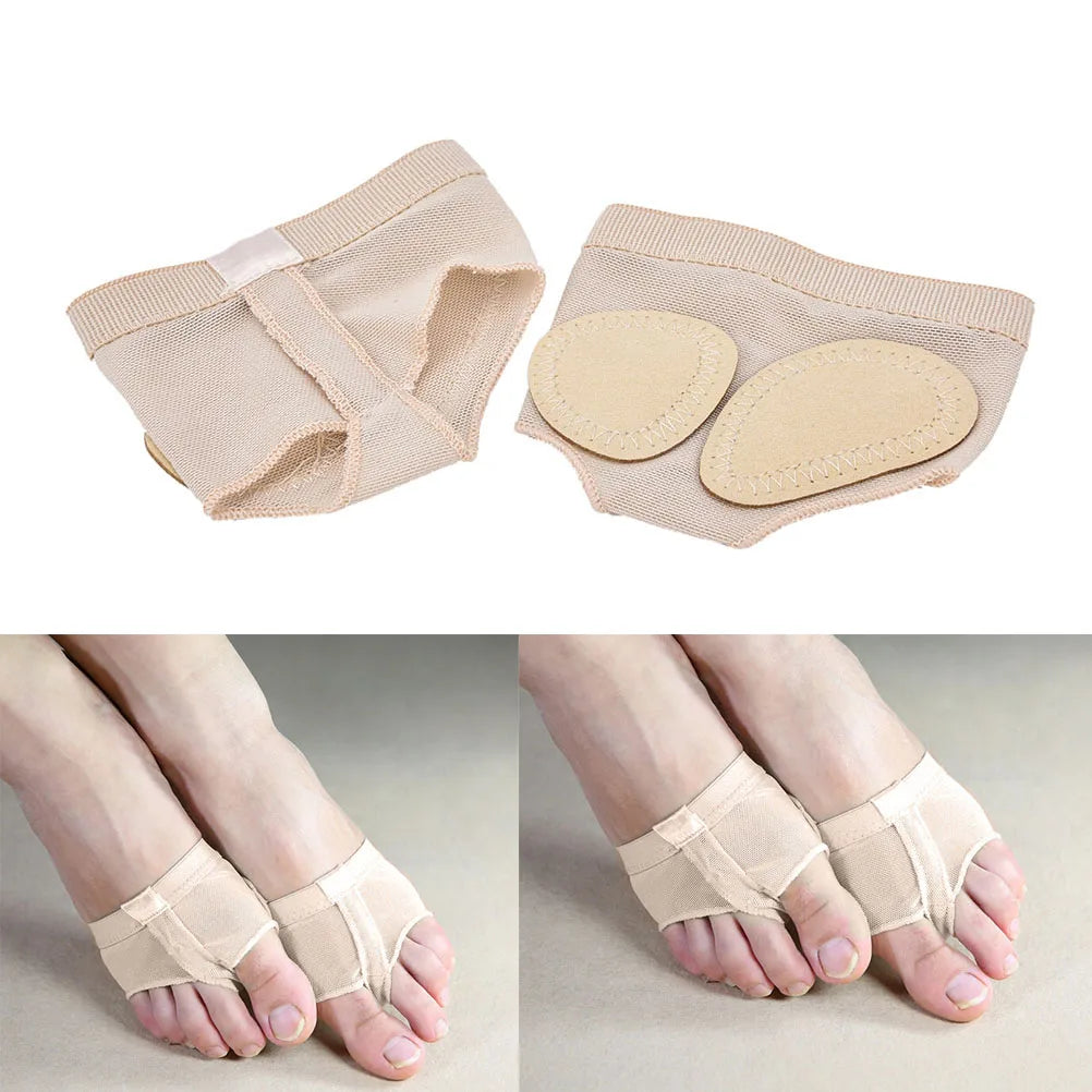 1pair Belly Ballet Dance Paws Cover Foot Forefoot Toe Undies Thong Half Lyrical Shoe& Vue