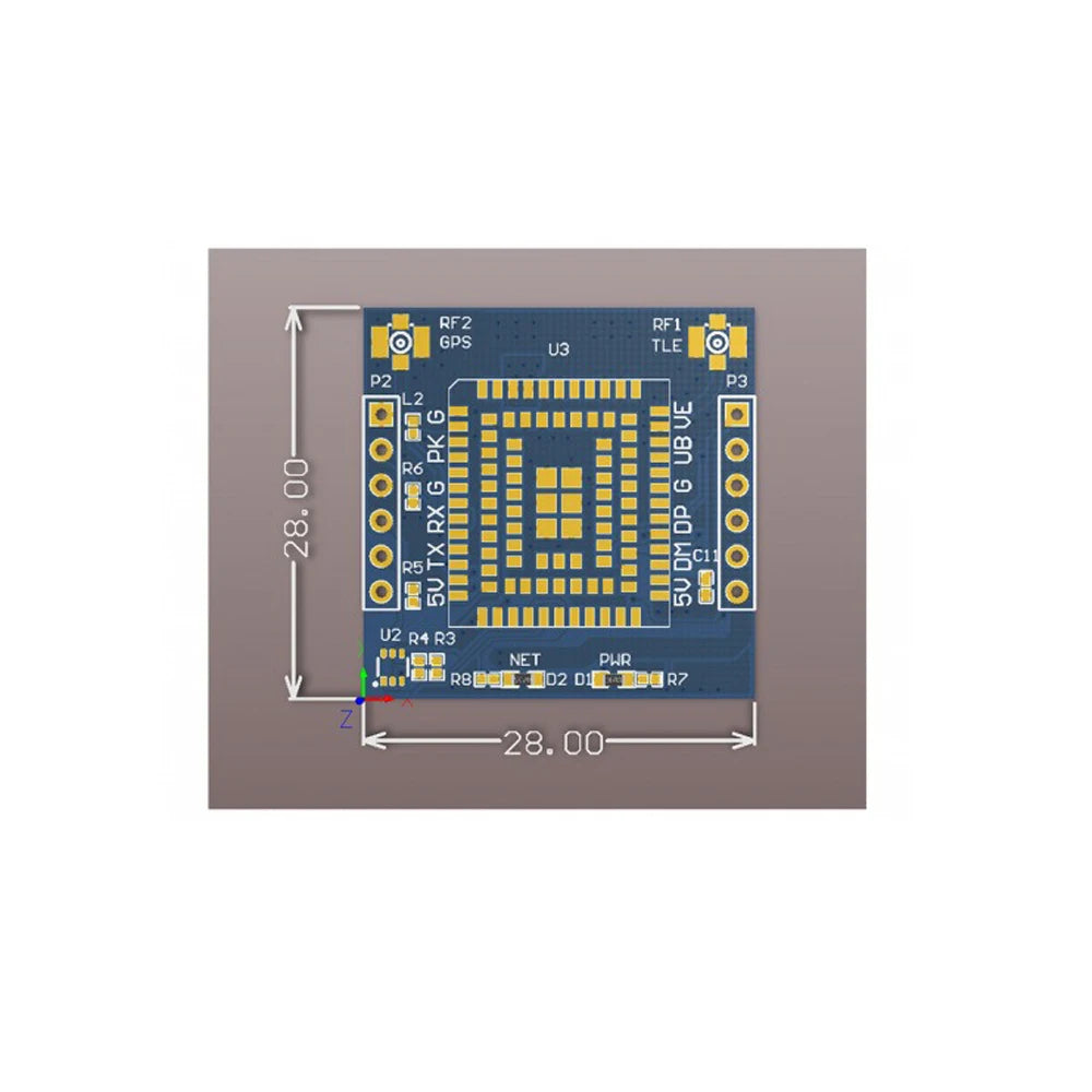 Air780E 4G LTE Multi-Standard Module Ultra-small 4G Module Iot Serial Communication Data Transparent Transmission DTU 4G Module Vue