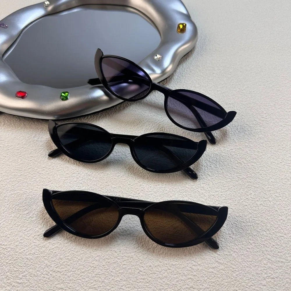 Vintage Half-frame Cat Eye Sunglasses Anti UV Scratch Resistant Sun