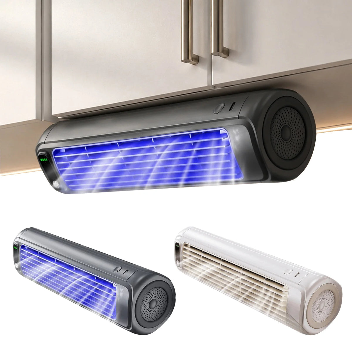 3-Speed Bladeless Fan | Wall-Mount & Floor | USB Rechargeable Bladeless Wall Floor Fan Vue