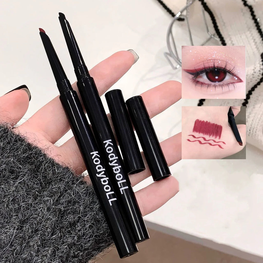 Waterproof Matte Red Eyeliner Gel Pencil Ultra-thin Long Lasting Quick Dry Smooth Black Eye Liner Pen Silky Makeup Cosmetics Vue