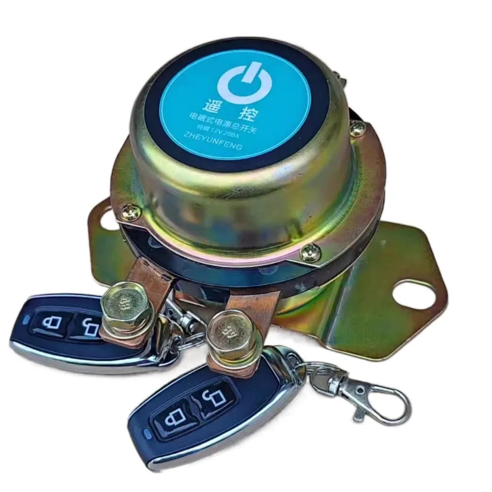 DC12V/DC24V Automotive Electromagnetic Power Main Switch Remote Control Power-off Smart Switch 200A Power Off Main Switch Vue