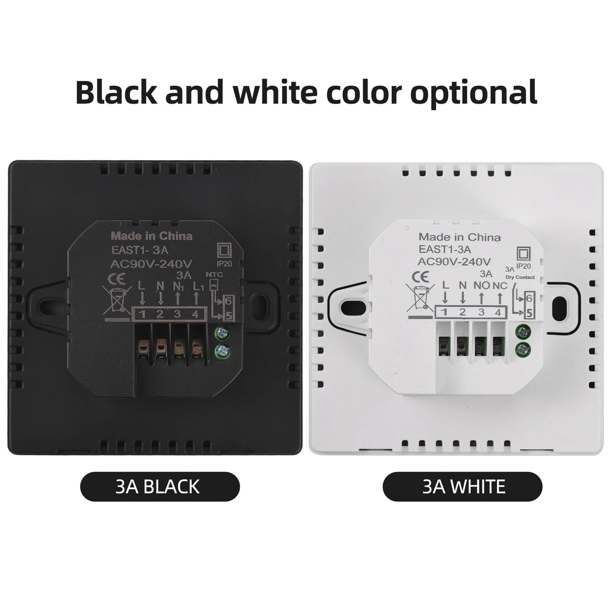 Smart Thermostat for Home WiFi Weekly Programmable Digital Thermostat Manual/Automatic Mode Tuya APP Control LCD Display Vue BW no Wifi