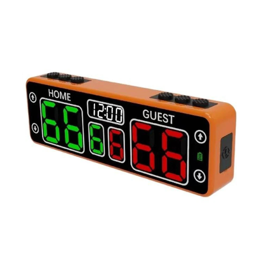 Portable LED Digital Scoreboard with Countdown Timer Rechargeable Scoreboard Electronic Touch Type Scoreboard Sports Competition Vue Orange