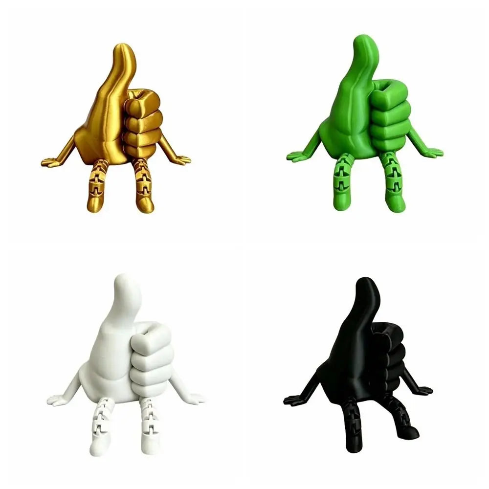 Funny 3D Printed Desktop Ornaments Movable Limb Creative Hands Shape Statue Funny Adjustable Posture Encourage Ornaments Gift Vue