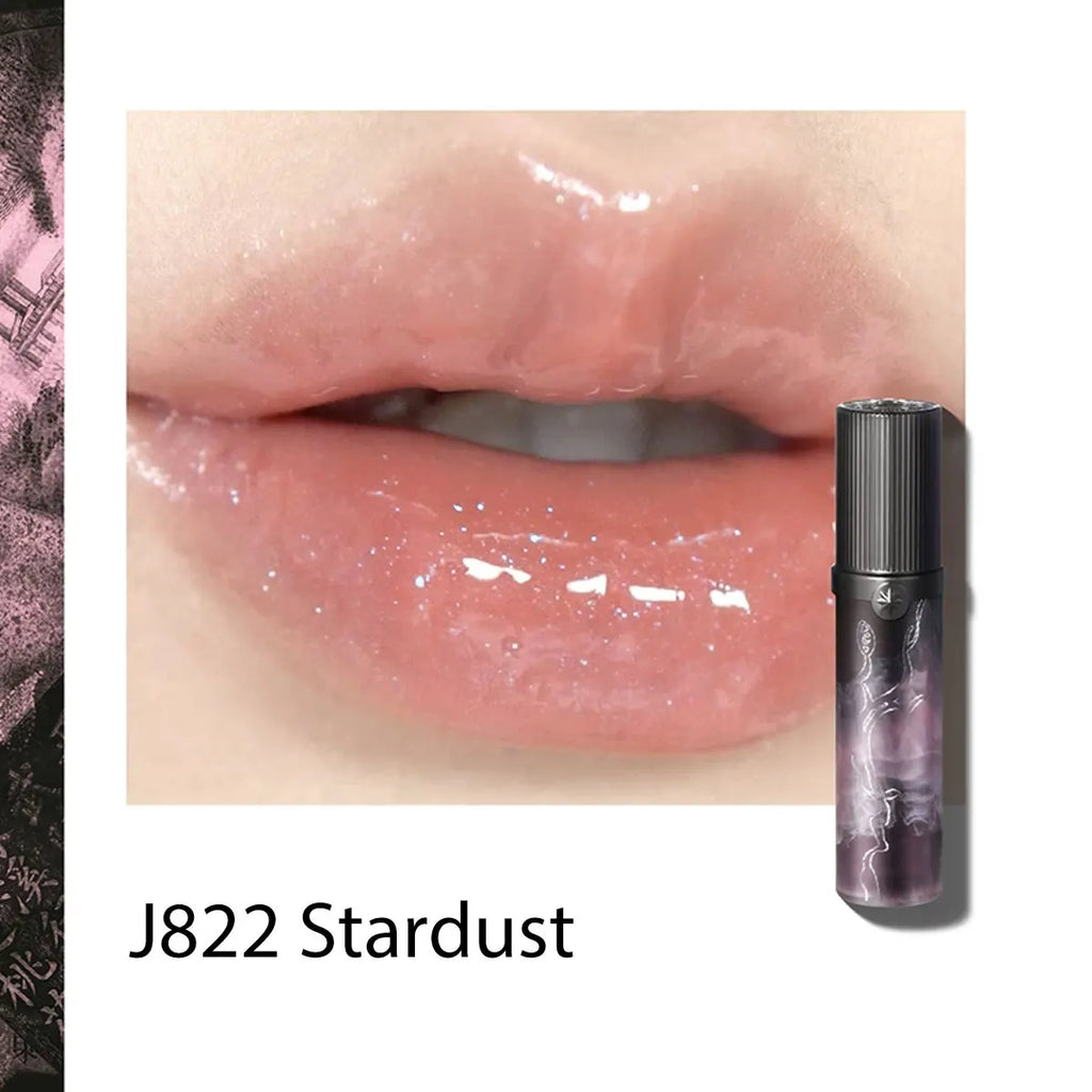 Girlcult Unreal Lip Gloss J821-J826,Hydrating Lip Gloss,Mirror-Like Shine,Non-Sticky Formula,Long-Lasting Glossy Finish, Vue J822 Stardust