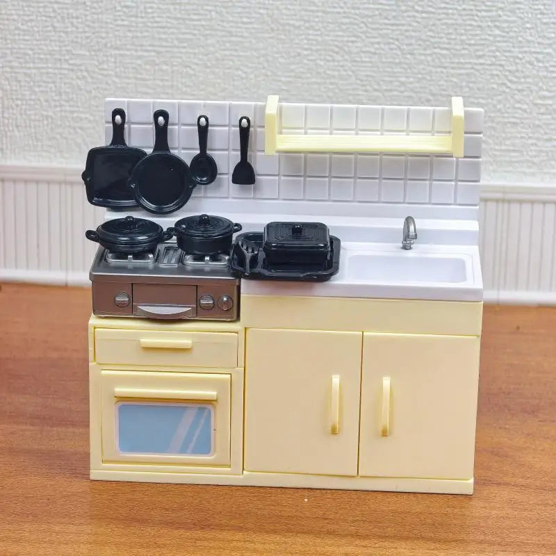 Mini Model Stove 1 Set Kitchen Scene Simulation Toy for Children Dollhouse Role Play Home Vue