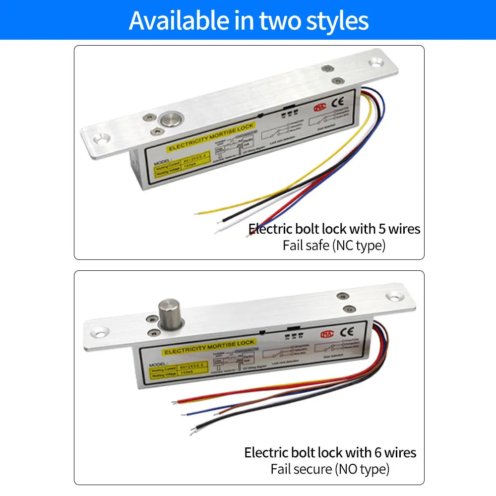 Electric Drop Bolt Mortise Door Lock Fail Safe Fail Secure Feedback For Glassdoor Lock Access Control System NC/NO Vue