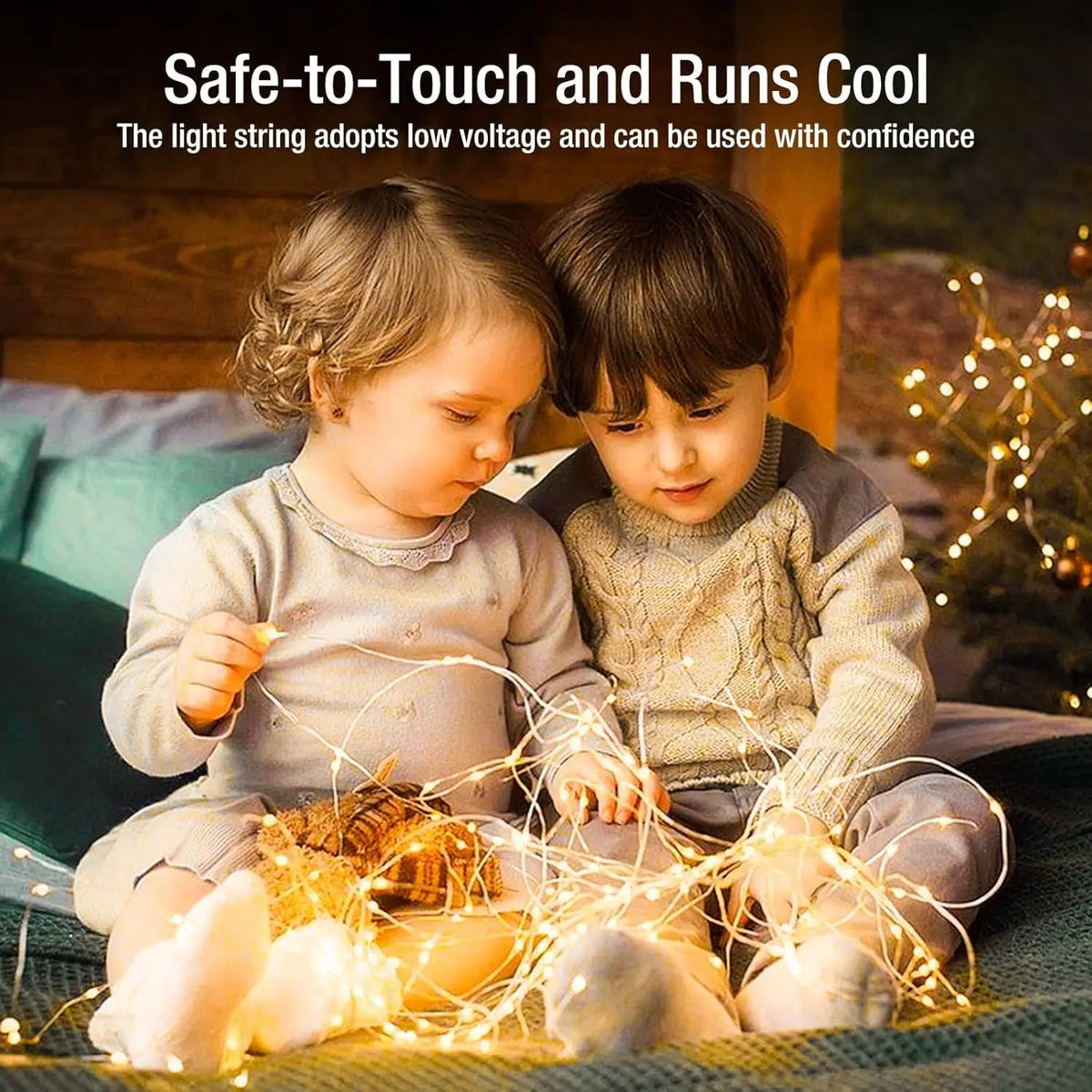 Fairy String Lights 20m 200LEDs Copper USB Powered String Light Waterproof Twinkle String Lights for Bedroom Christmas Party De Vue