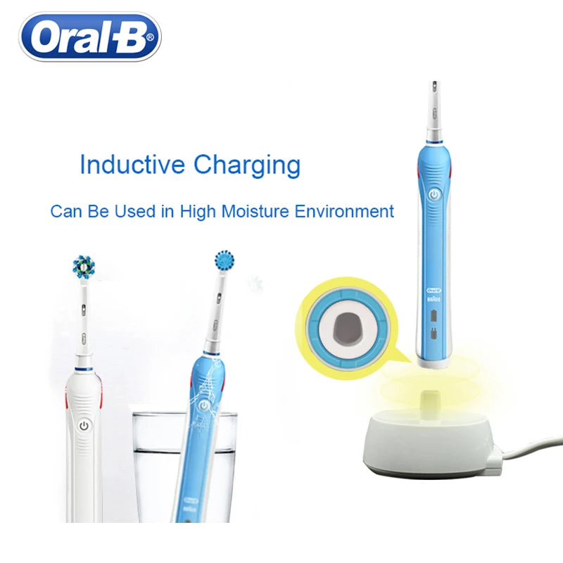Oral B Electric Sonic Toothbrushes 2D/3D Rotation Teeth Daily Whitening Gum Care Pressure Sensor Rechargeable Waterproof Vue
