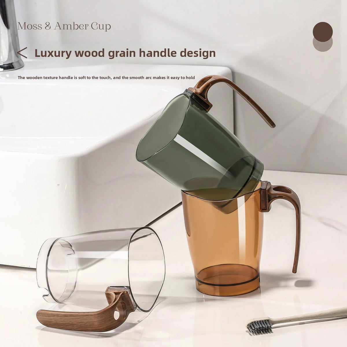 Mouthwash cup, Light luxury,High Aesthetic Value, Wash cup, Household, Student Dormitory, New Toothbrush cup Vue