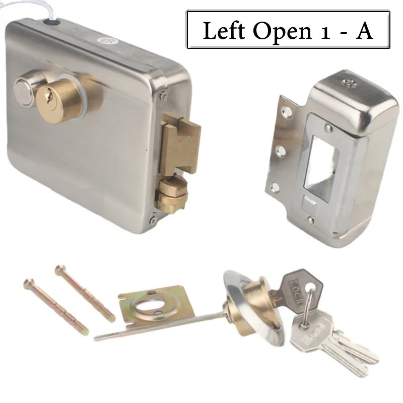 Electric Door Lock Anti-theft Double-headed Integrated Electronic Lock For 12V DC Access Control System Video Door Phone System Vue A